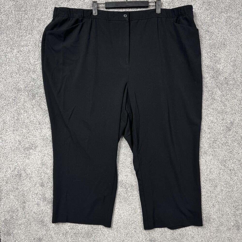 Maggie Barnes For Catherines Pants Womens 32WP Black Stretch Straight Leg Petite